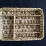 Rattan basket for cutlery