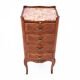 Petite commode ancienne à plateau en marbre, France, vers 1930