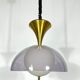 Vintage brass Stilux Milano chandelier, Italy 1960s