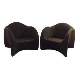 Paire de fauteuils en polyuréthane 1970