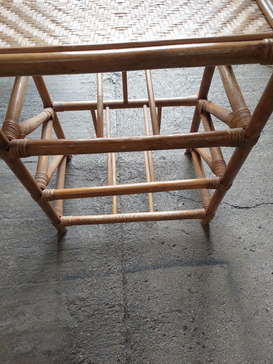 rattan bedside table