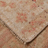 Geometric handmade oushak rug 226x121cm
