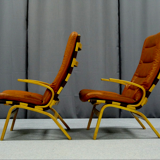 Pair of armchairs leather 1970