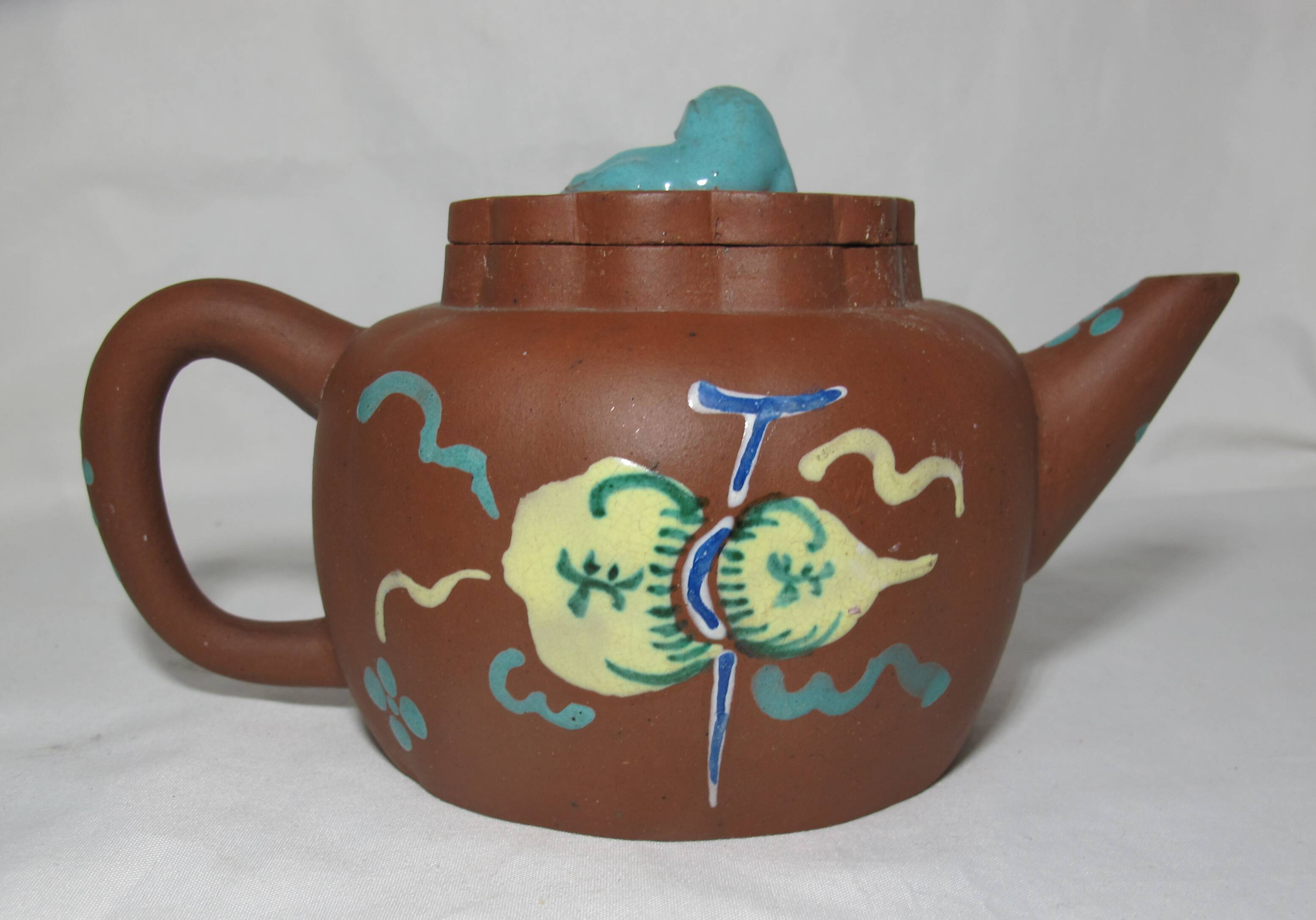 Old small Chinese Yixing terracotta teapot