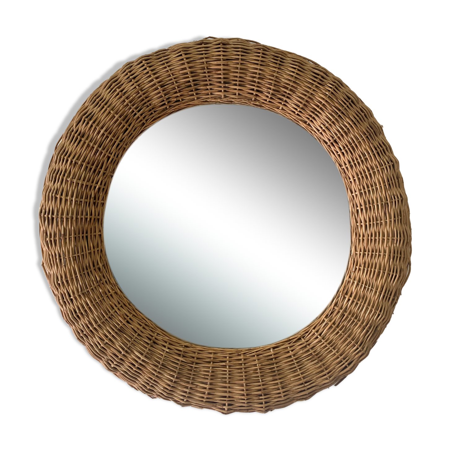 Wicker mirror