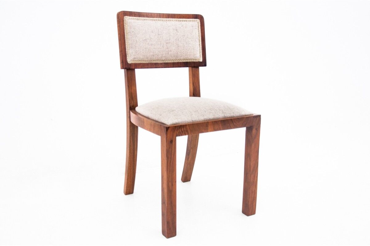 Art Deco dining set, table et 4 chairs, Poland, 1940s