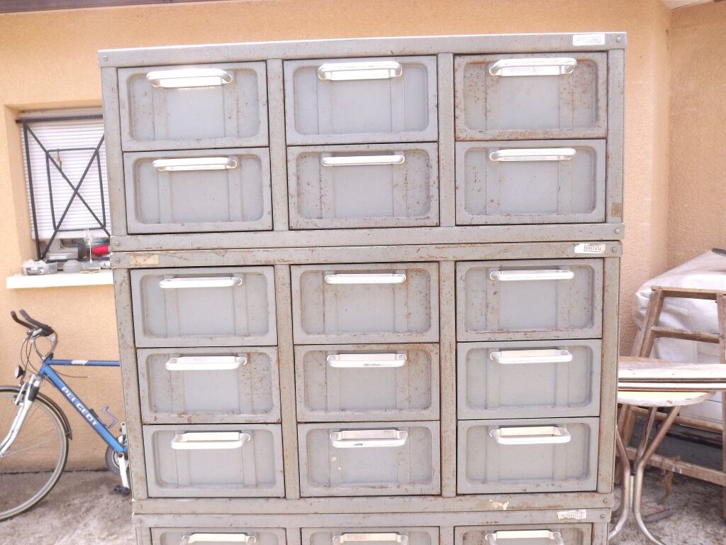 Industrial iron furniture has mecan epa brand lockers