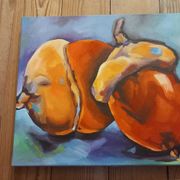 Tableau peint à l'huile " Les glands"