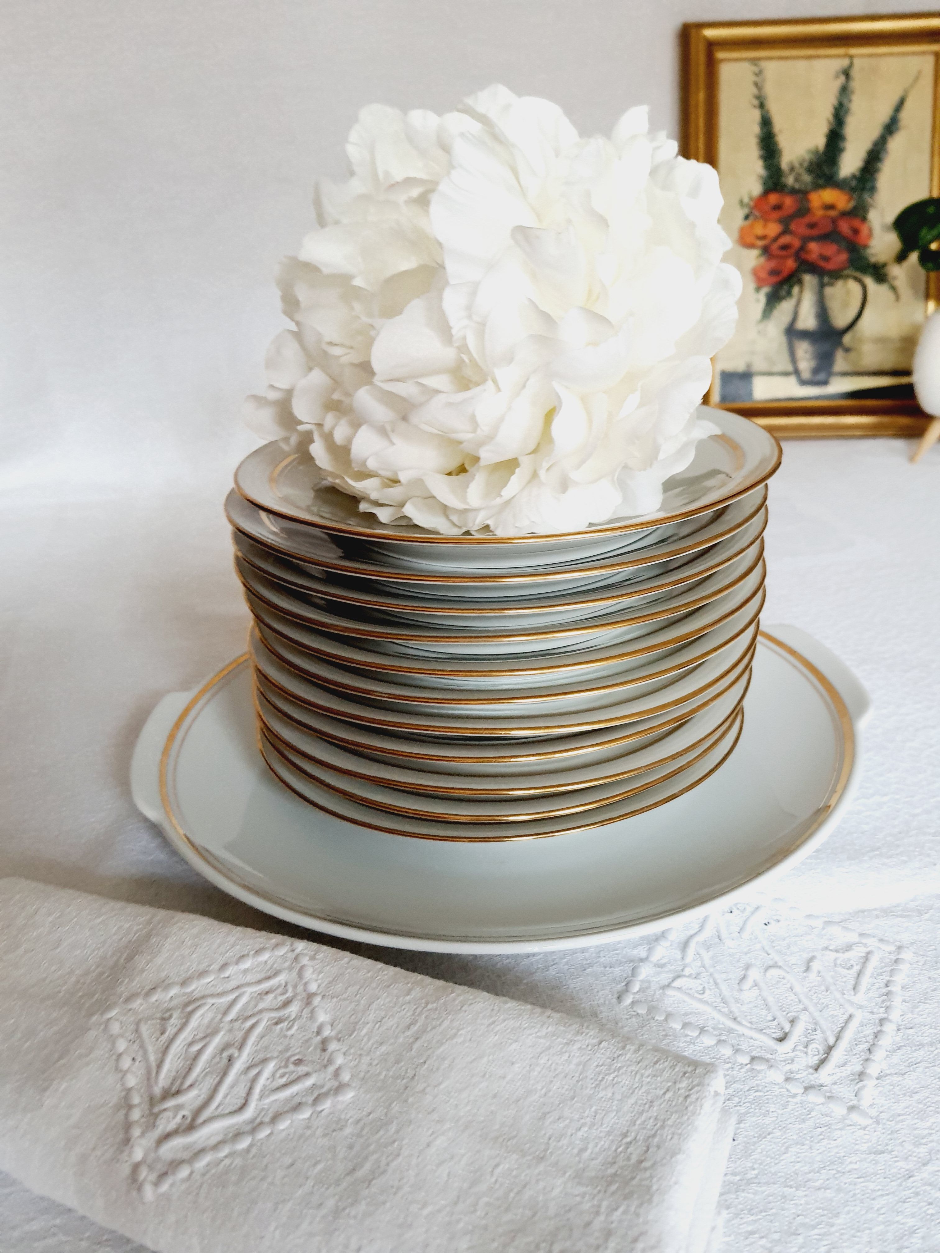 Limoges & Bavaria porcelain dessert service