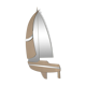 Two-tone sailboat mirror from the 70s 50x77cm