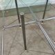 Old Italian design architectural coffee table from the 70s vintage glass and metal