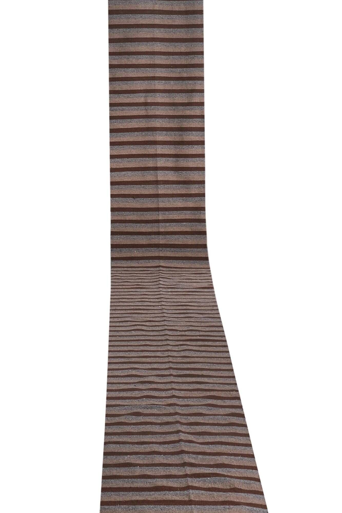 Vintage Turkish hallway rug 78x852 cm