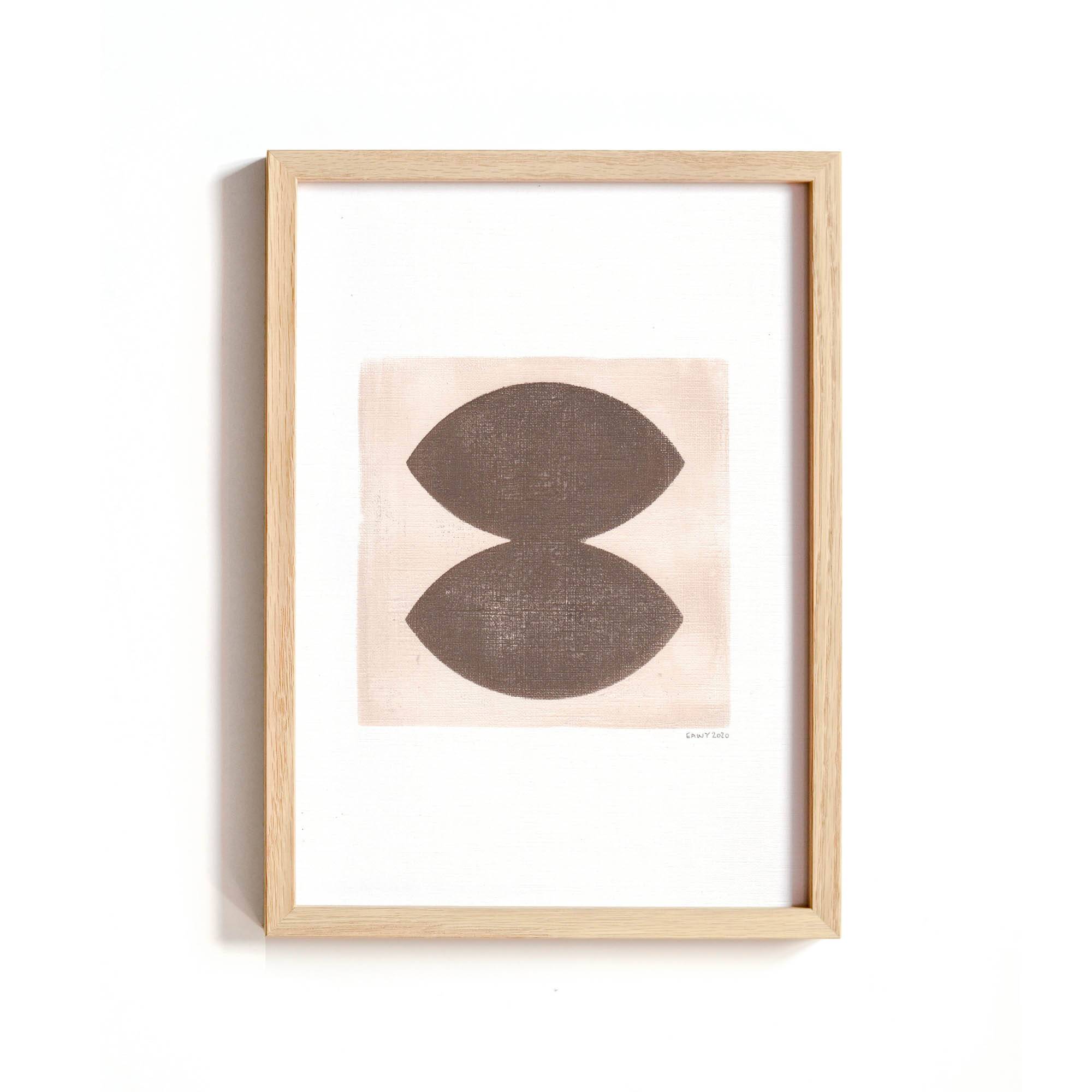 Peinture abstraite sur papier signée Eawy