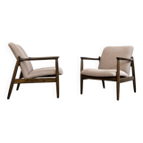 Kvadrat Customizable Pair Of Restored Mid Century Armchairs, 1960's