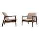 Kvadrat Customizable Pair Of Restored Mid Century Armchairs, 1960's