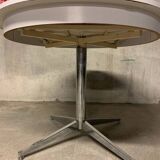 Table ronde extensible en mélaminé vintage