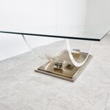 Lucite arch coffee table by Belgochrom