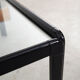 Square glass coffee table, Italian design, 1970s, made in Italy