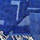 grand tapis marocain bleu en laine neuf 200x300 cm