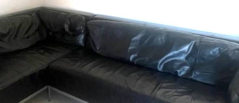 Leather corner sofa