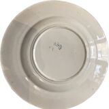 Assiette terre de fer Lunéville série tulipe bleue