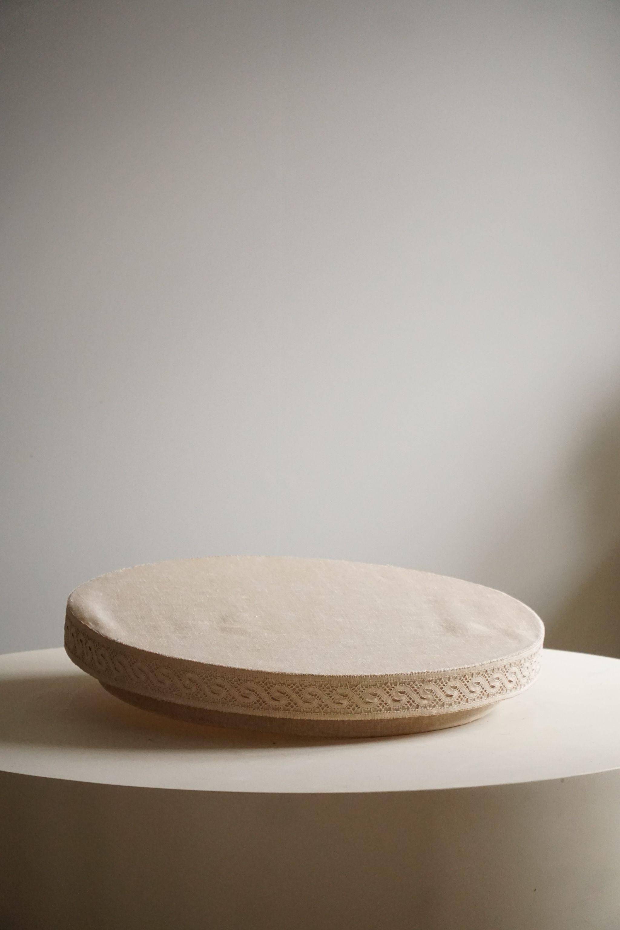 Mid-century Scandinavian Swedish, Ceiling light / Wall sconce in linen, 1950s