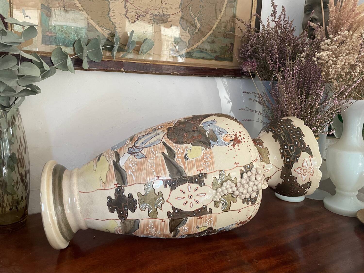 Large Japanese Satsuma vase 46cm