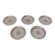 Set of 5 vintage Finnish glass plates from the Kastehelmi series by Oiva Toikka for Iittala.