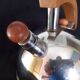 Art Deco manual kettle in stainless steel and wood, cap. 2L, 1930s