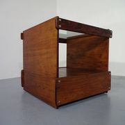 Danish Rosewood & Glass Side Table, 1960s