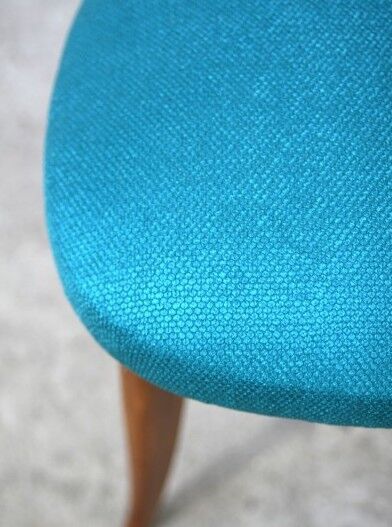 Lot of 6 vintage chairs turquoise