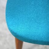 Lot of 6 vintage chairs turquoise