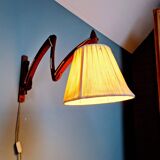 Scandinavian design teak scissor wall light, 1960s