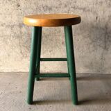Vintage Scandinavian pine stool