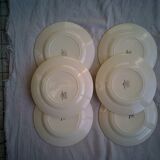 6 flat plates Digoin Sarreguemines