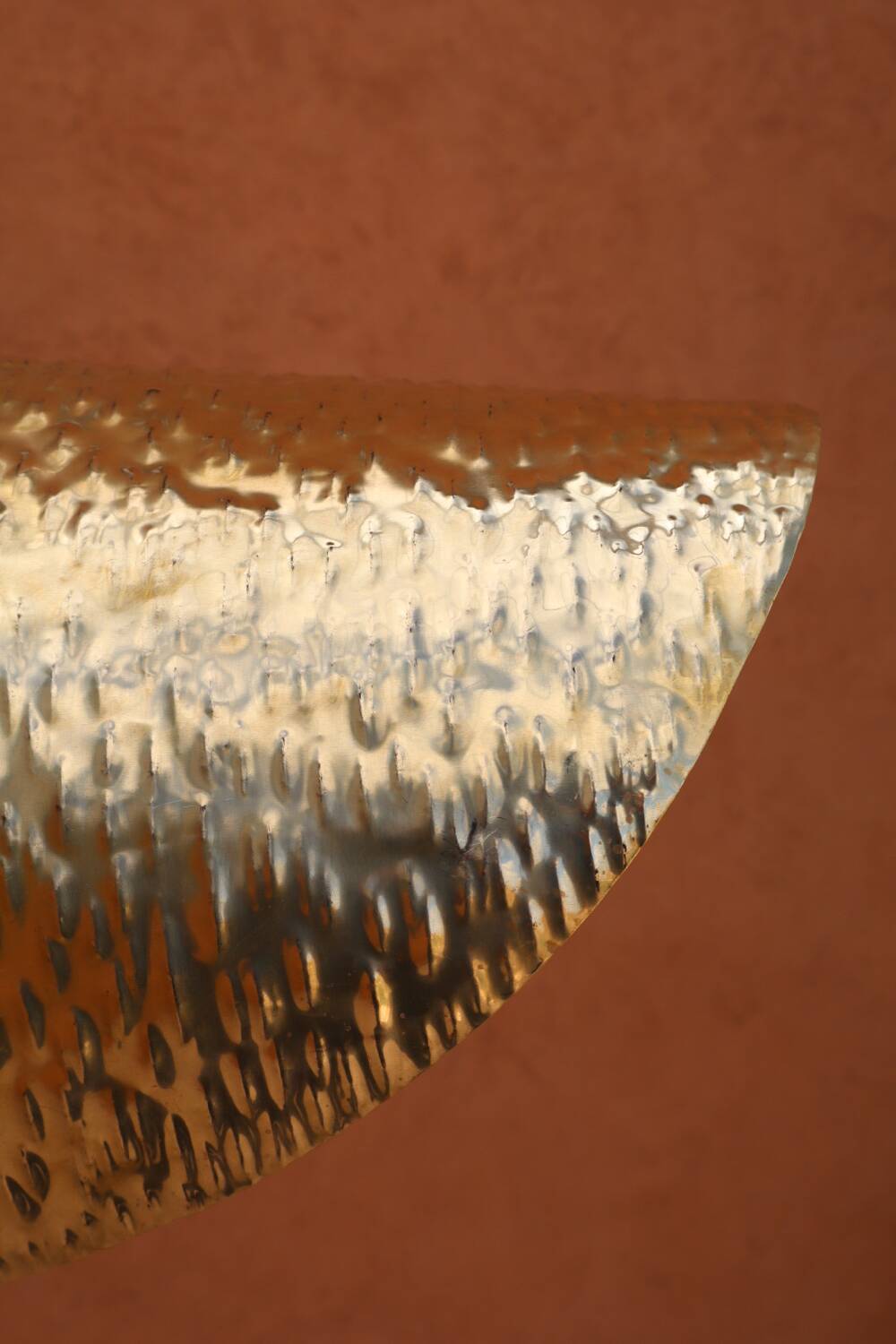 Handmade lotus-shaped brass pendant light