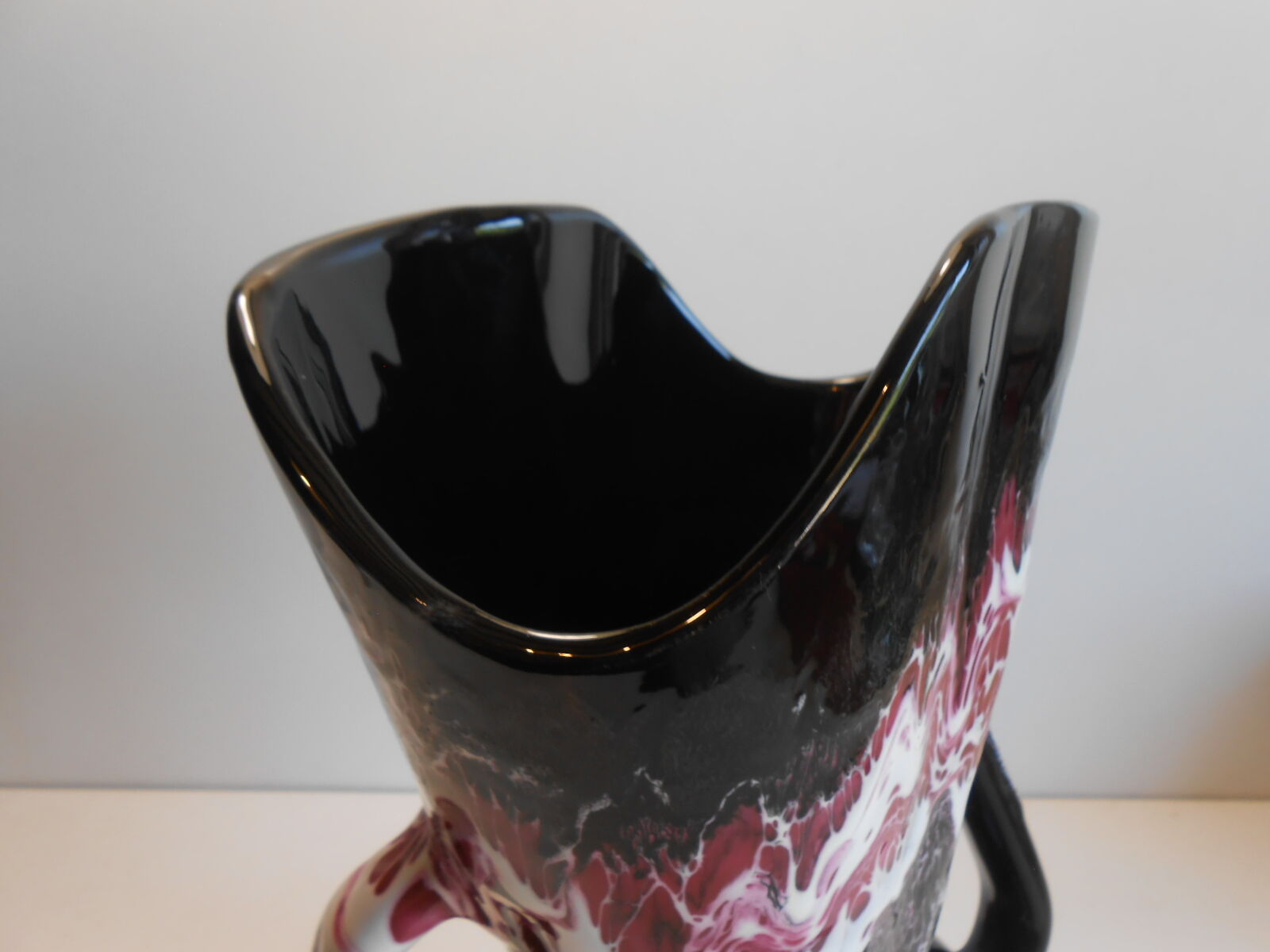 Vase Vallauris design vintage polychrome