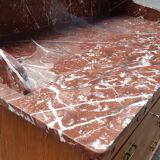 Chest of drawers light oak marble top