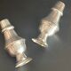 Pair of salt salt shakers pepper in silver metal