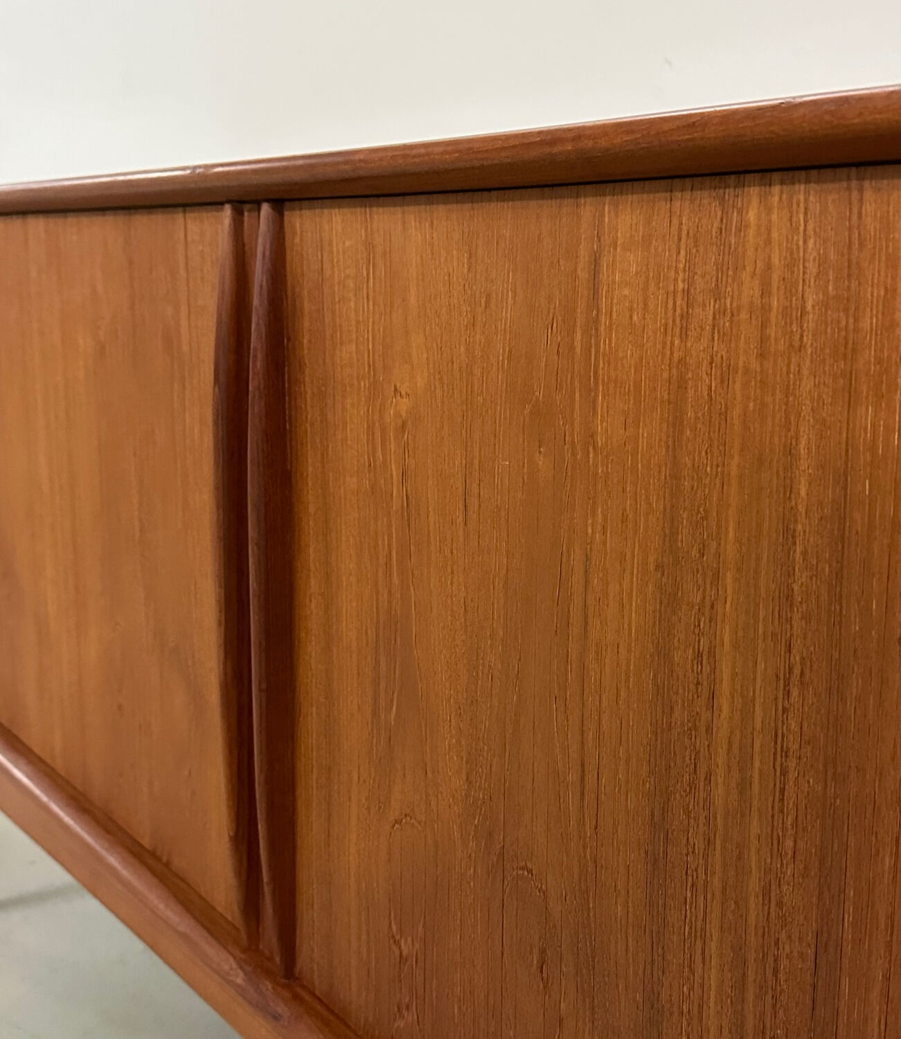 Danish teak tambour door Sideboard by Bernt Petersen 60s