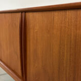 Danish teak tambour door Sideboard by Bernt Petersen 60s