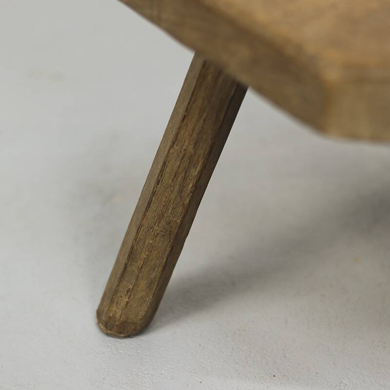Antique Wabi Sabi Primitive oak stool