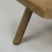 Tabouret en chêne primitif Wabi Sabi antique