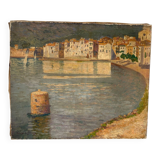 Bay of Cadaqués, oil on canvas signed Laurent Auberge de Gracias (1865-1920)