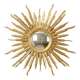 Large Gold Leaf Gilded Wooden Sun Mirror Sunburst Mirror 75cm
