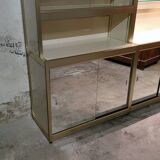 Library Showcase ivory color and anodized aluminum matt gold