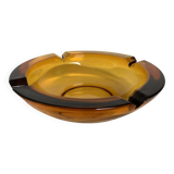 Large empty pocket ashtray thick glass