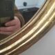 Round golden mirror, 46 cm