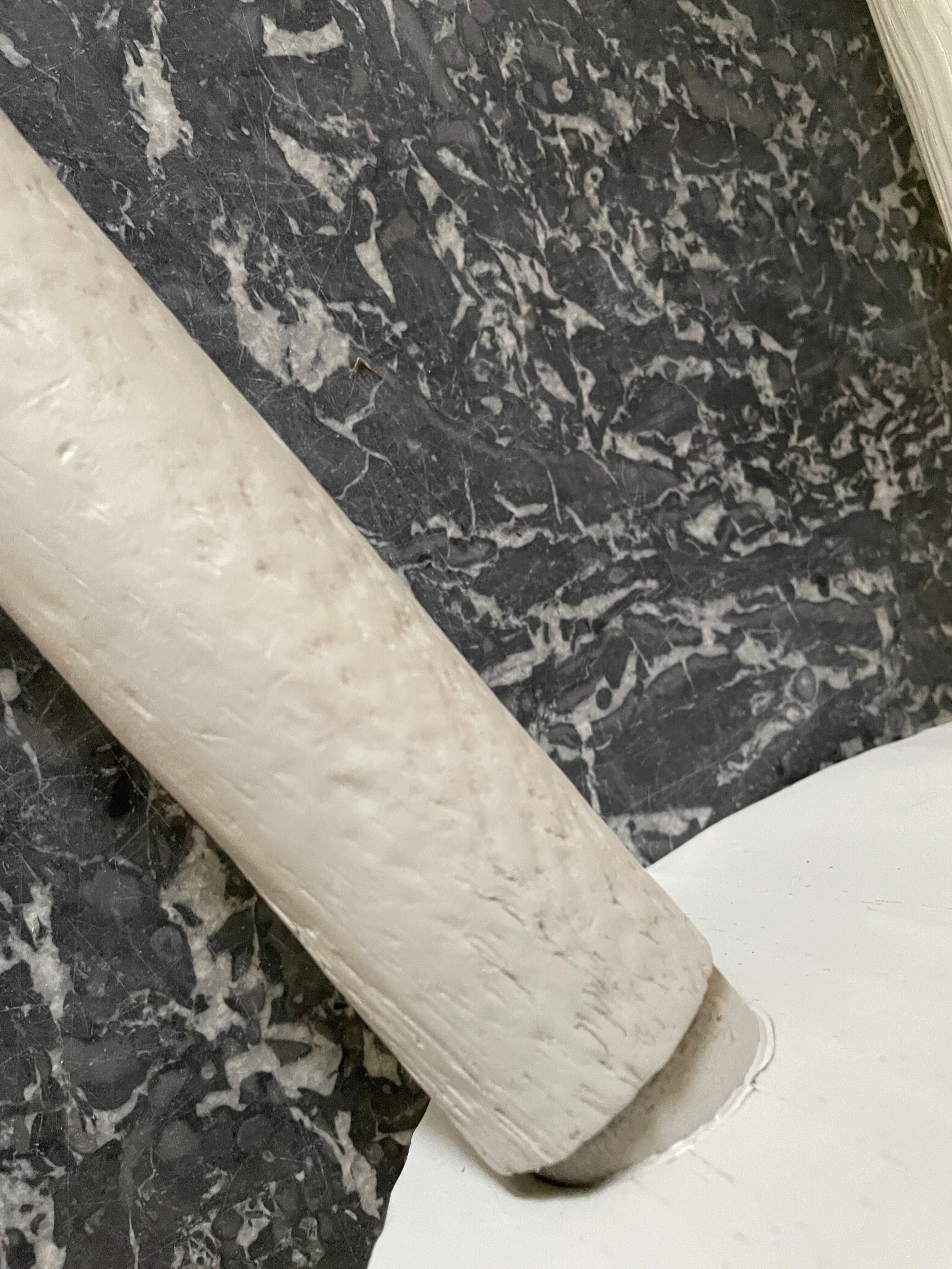 Painted brutalist stool