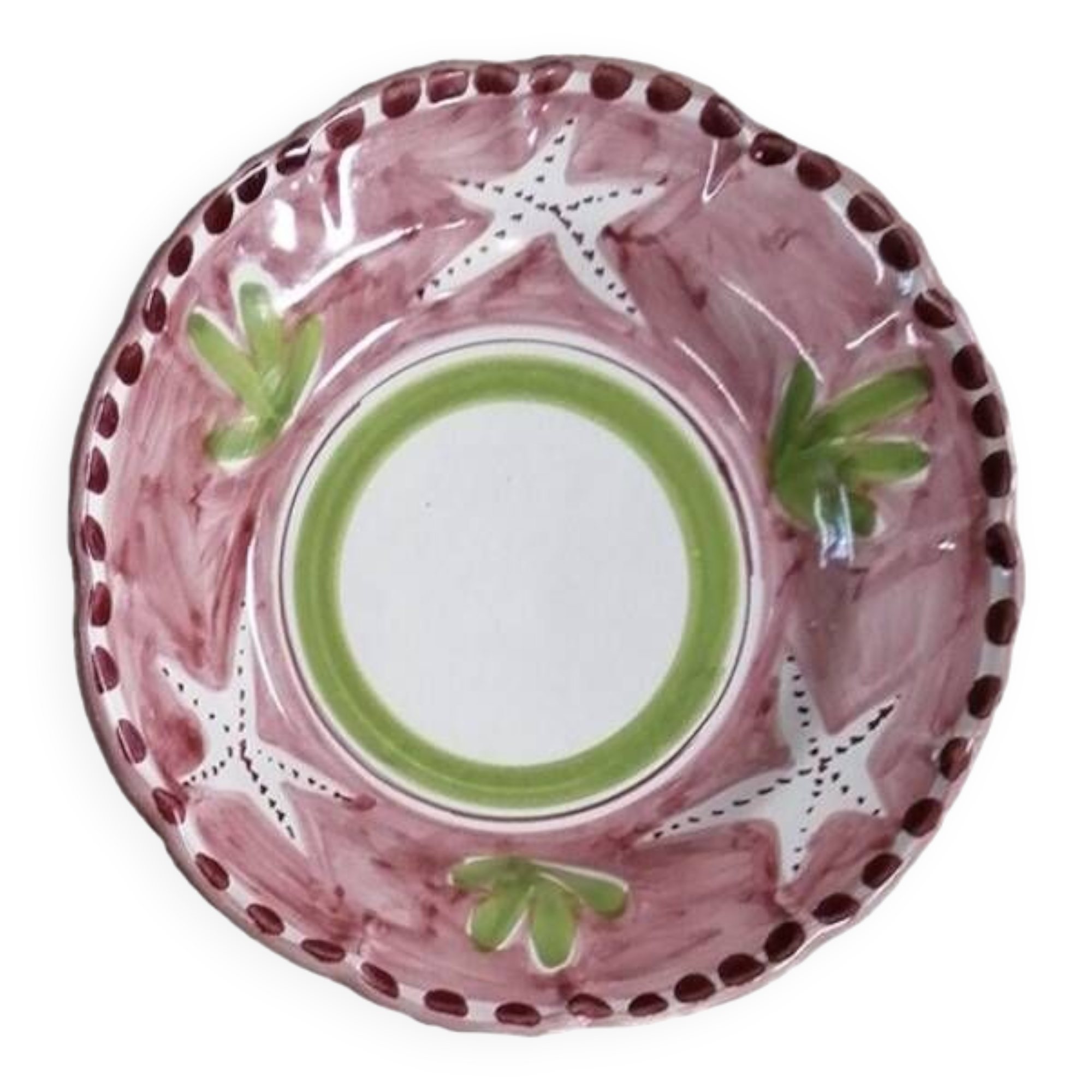 Pink Starfish Pasta Plate